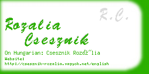 rozalia csesznik business card